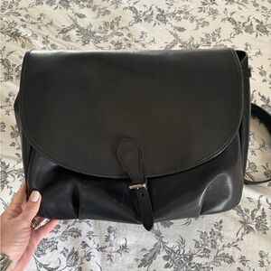 Black Leather Shoulder Bag
